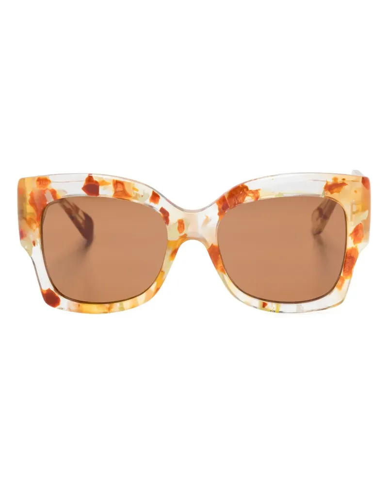 Chloé Sonnenbrille mit Oversized-Gestell - Gelb Gelb