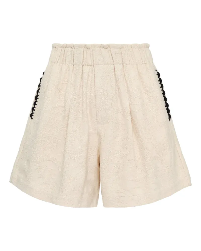 Renli Su contrast trim shorts - Nude Nude