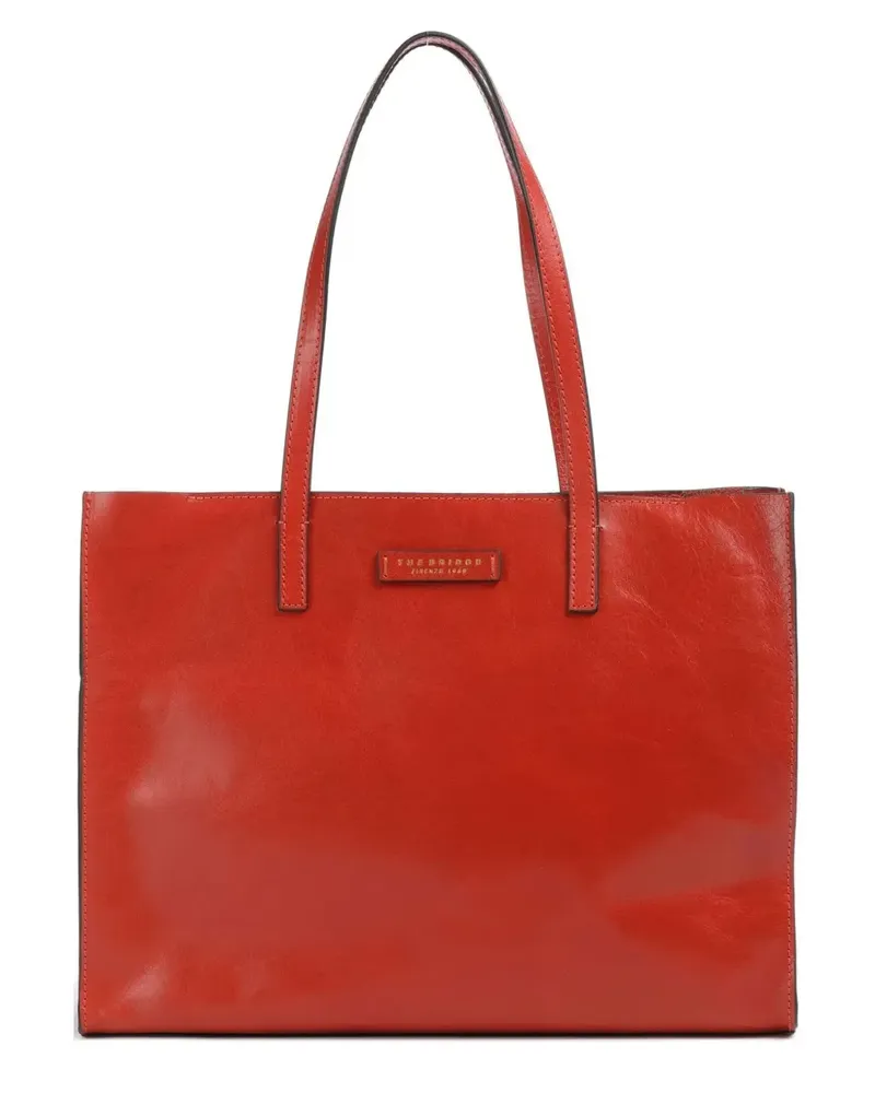 The Bridge Schultertasche aus Leder - Rot Rot
