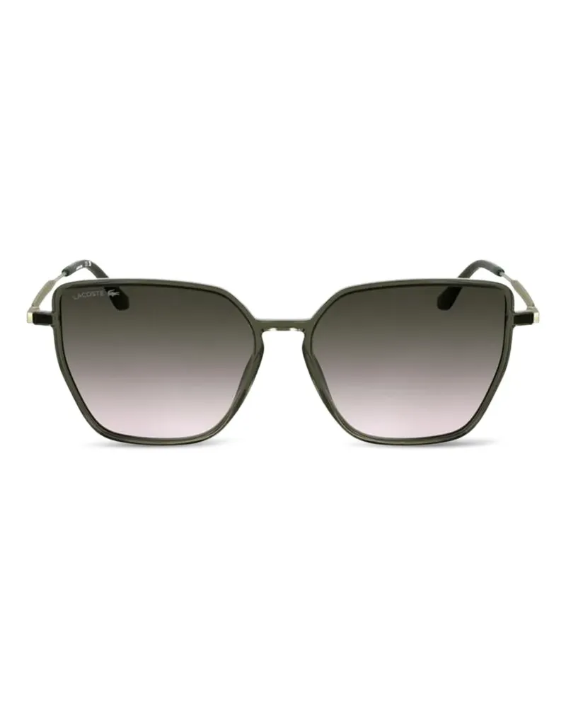 Lacoste Sonnenbrille mit geometrischem Gestell - Schwarz Schwarz