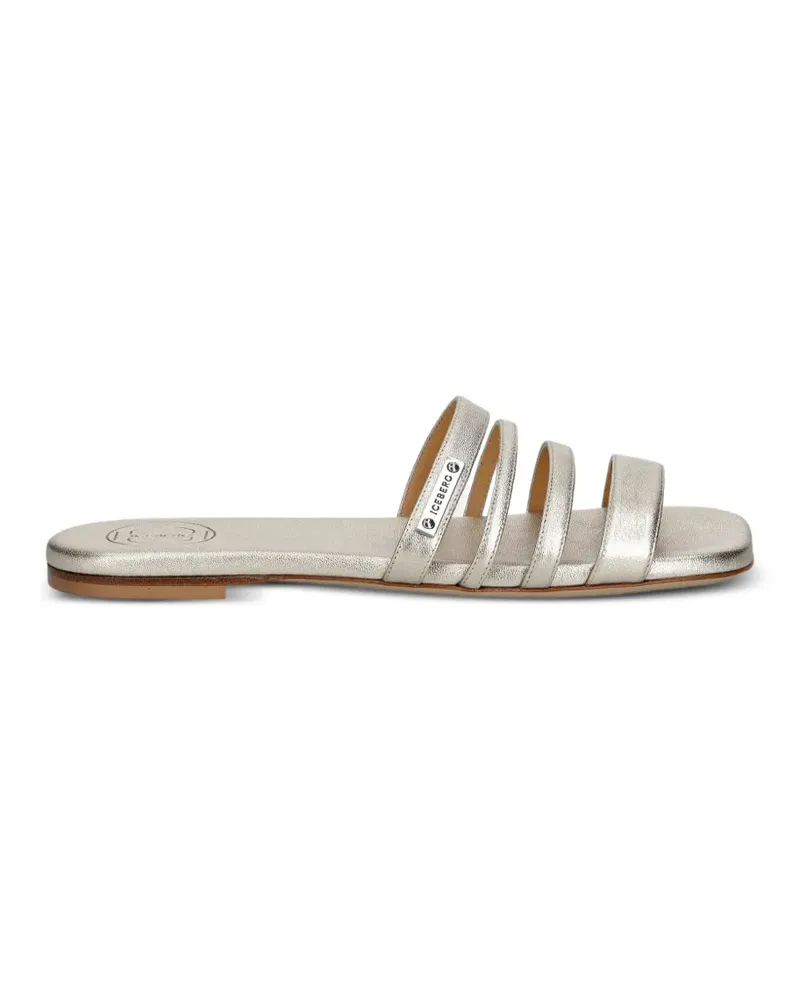 Iceberg multi-strap metallic flat sandals - Silber Silber