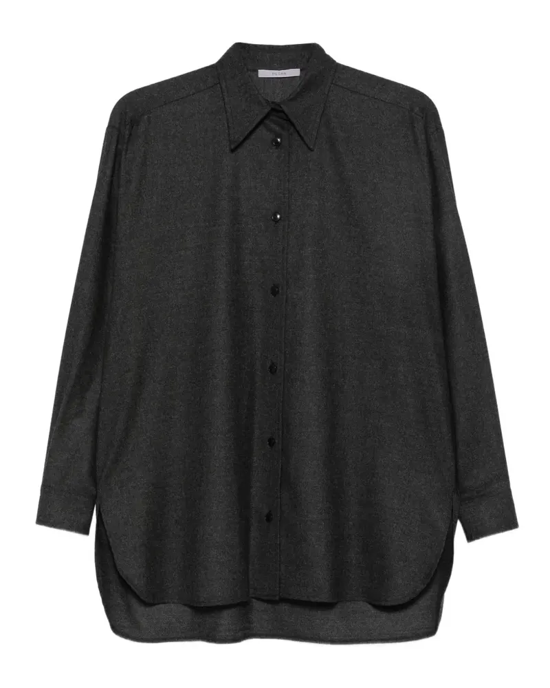 Dušan long-sleeve flannel shirt - Grau Grau