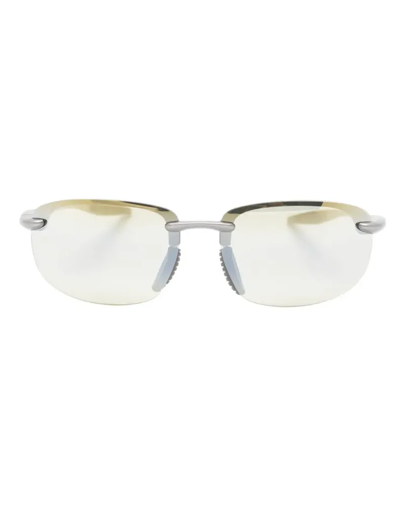 Maui Jim Hookipa Sonnenbrille mit ovalem Gestell - Grau Grau