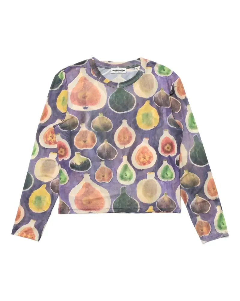 Carne Bollente The Fig Dig printed long-sleeve T-shirt - Violett Violett