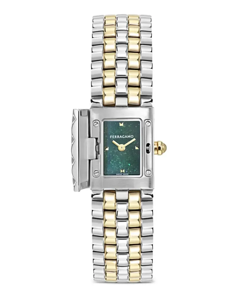 Ferragamo Secret hinged-cover 30mm watch - Grün Grün