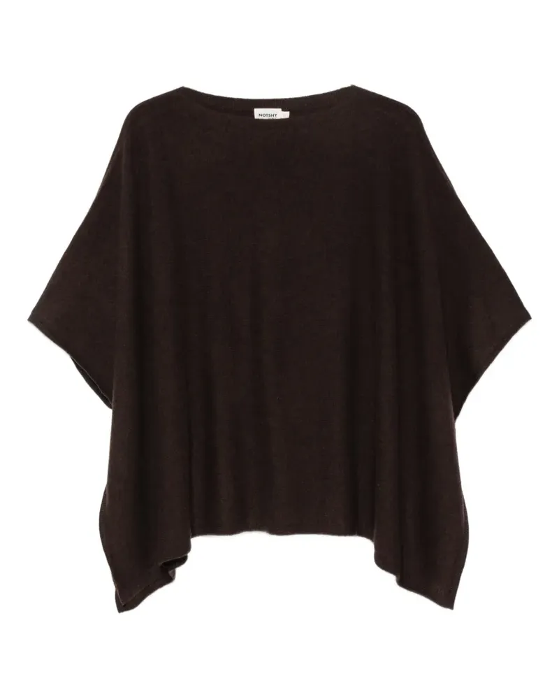 Not Shy Pamina Poncho - Braun Braun