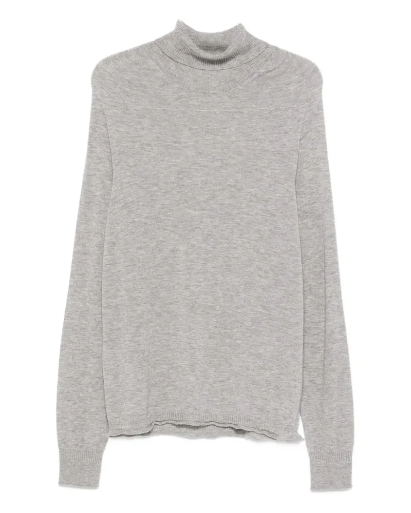 120% Lino roll-neck sweater - Grau Grau
