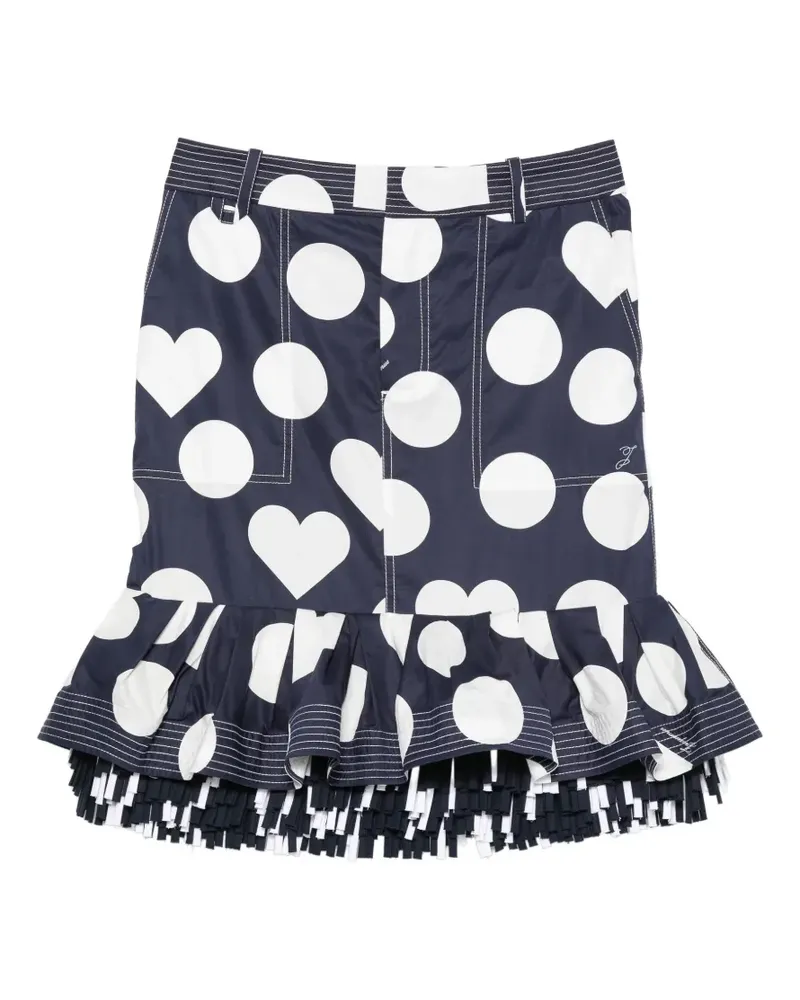Jacquemus La Jupe Cabana ruffled-hem midi skirt - Blau Blau