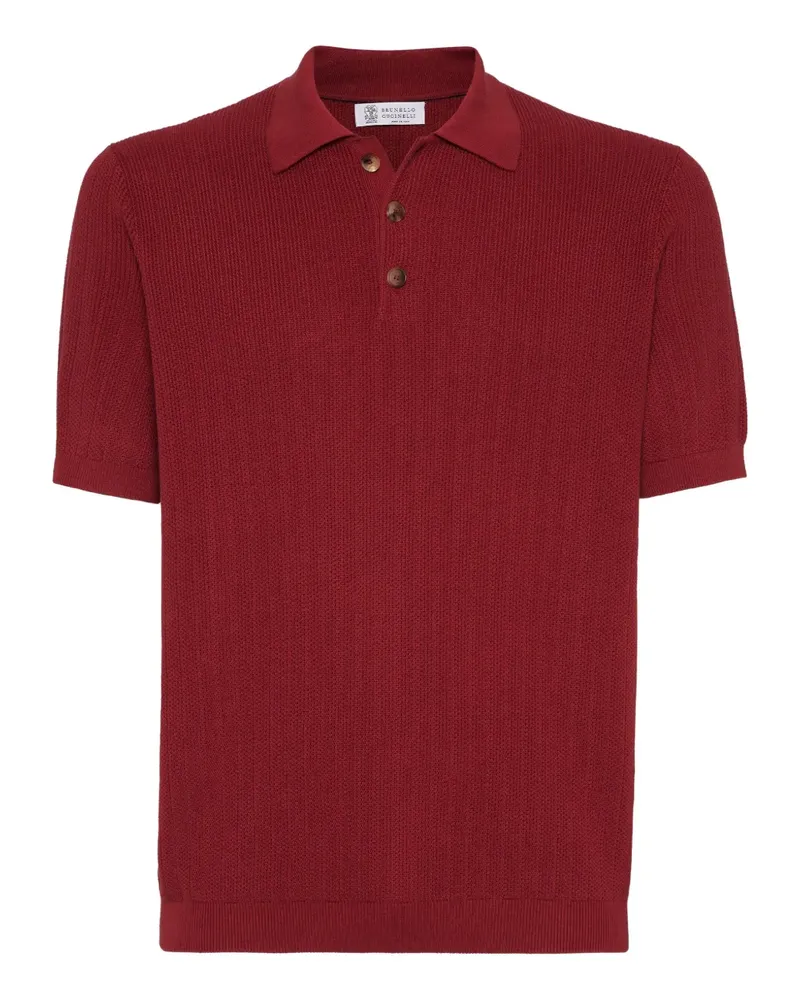Brunello Cucinelli Klassisches Poloshirt - Rot Rot