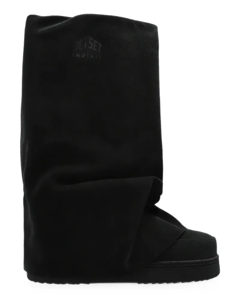 INUIKII x Jetset Drape High wadenhohe Stiefel - Schwarz Schwarz