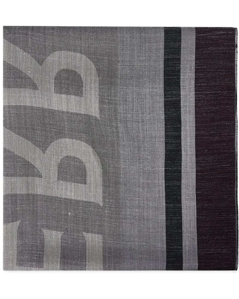 Ferragamo Schal mit Logo - Grau Grau