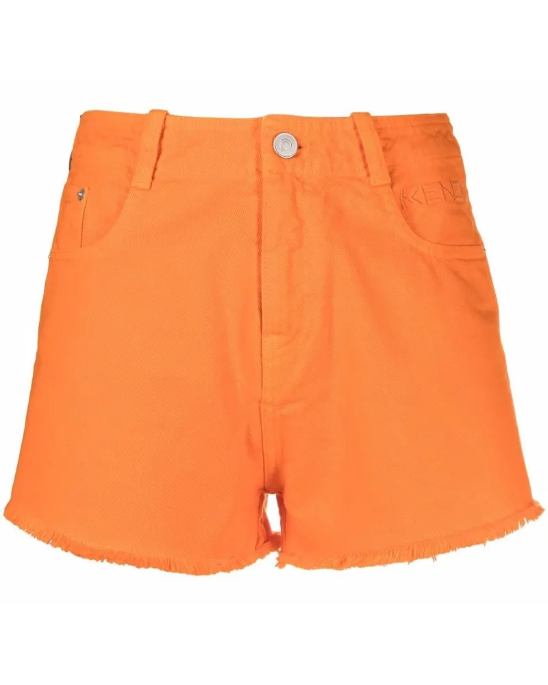 Kenzo Jeans-Shorts mit ungesäumten Kanten - Orange Orange