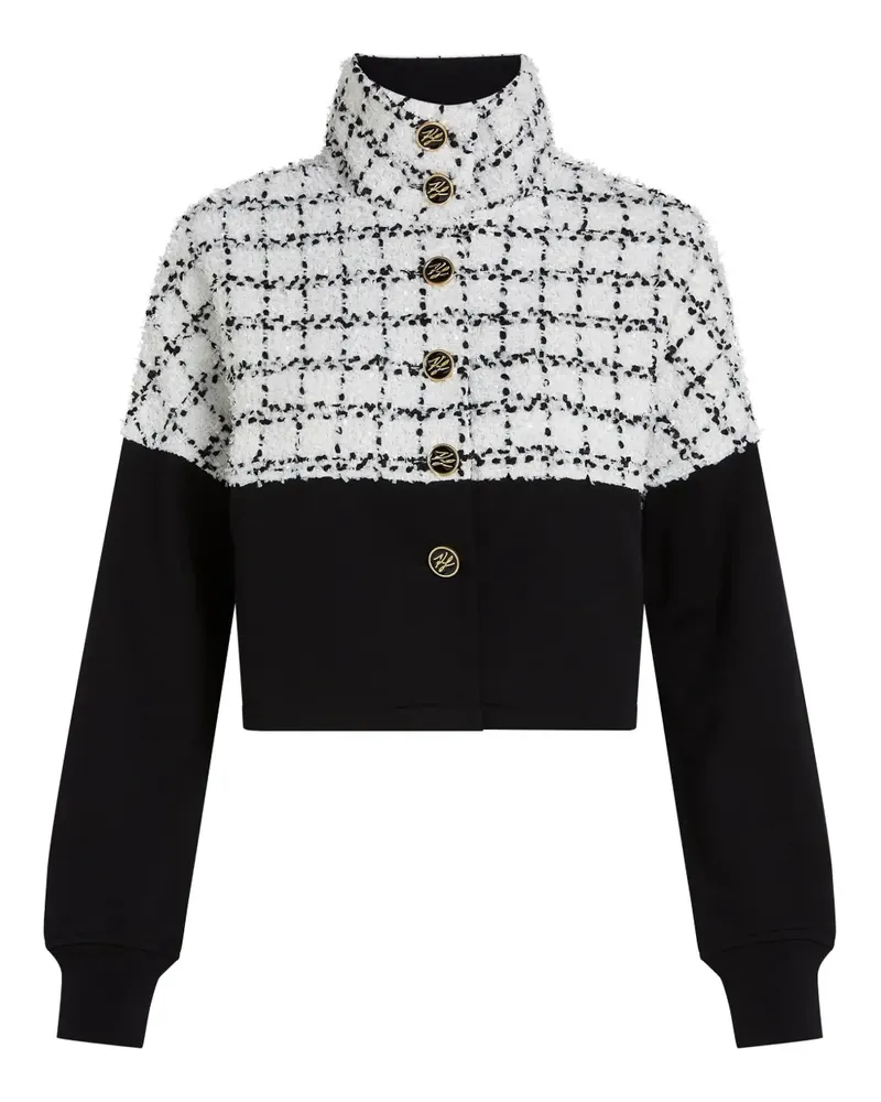 Karl Lagerfeld Sweatshirtjacke aus Bouclé - Schwarz Schwarz