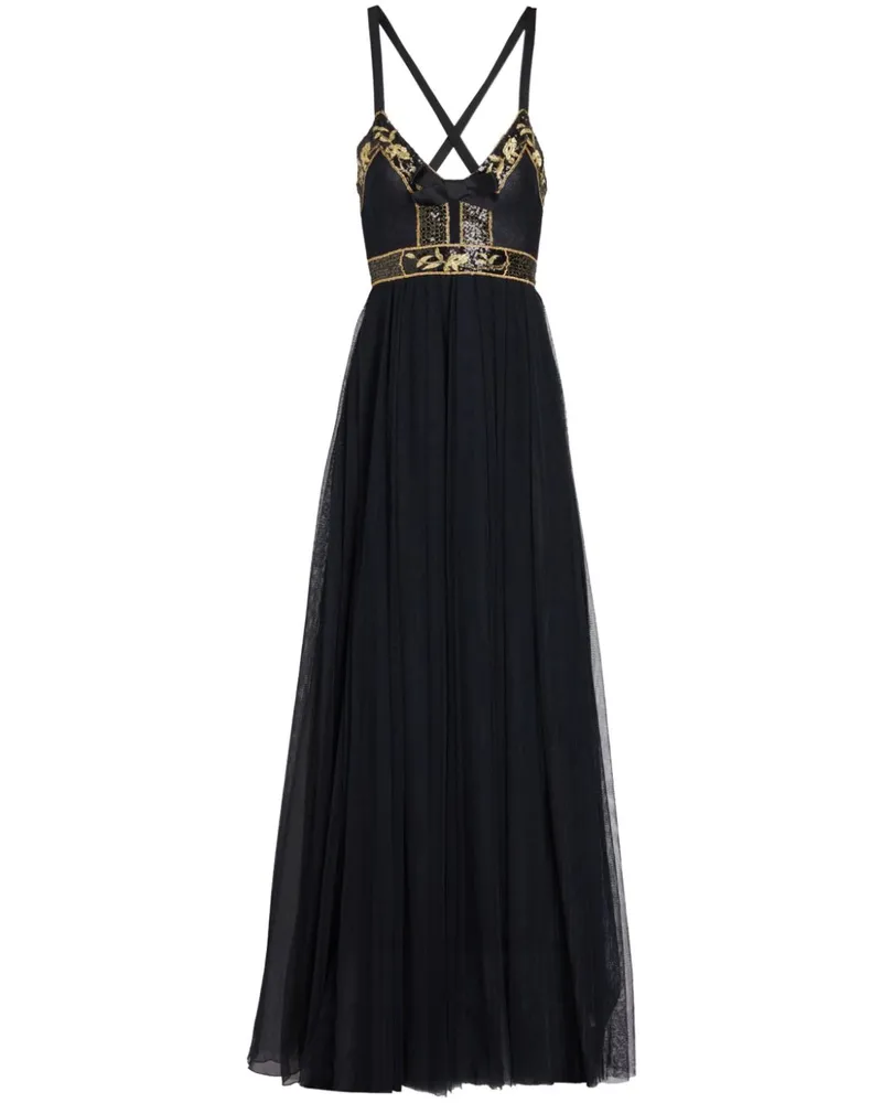 Giambattista Valli Besticktes Tüllkleid - Schwarz Schwarz