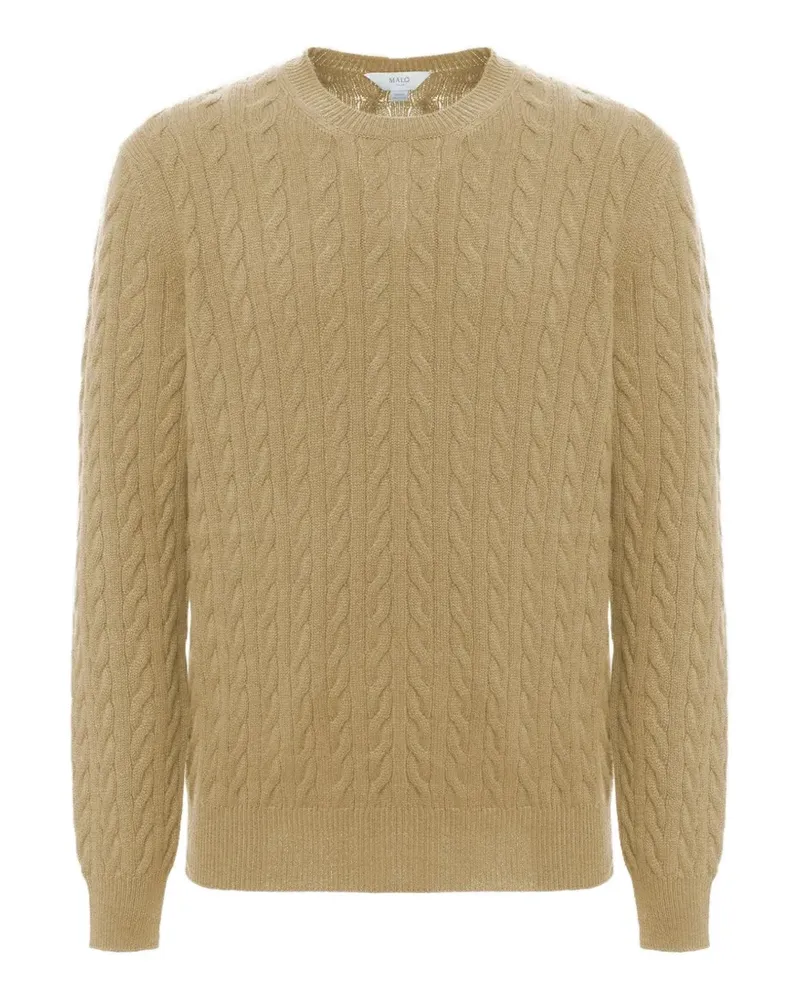 Malo Pullover mit Zopfmuster - Nude Nude