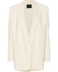 ANDAMANE Einreihiger Blazer mit Nadelstreifen Nude