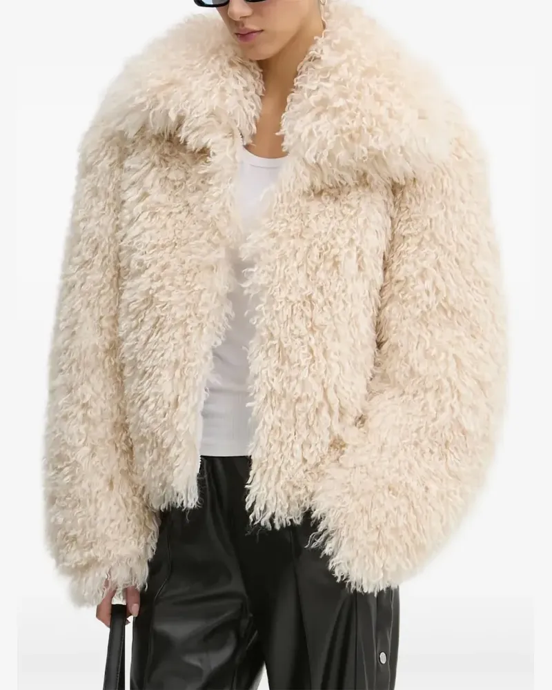 Fiorucci Teddy Jacke mit Stehkragen - Nude Nude