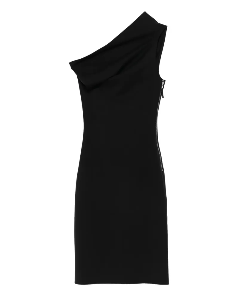 Rick Owens One-Shoulder-Minikleid mit Reißverschluss - Schwarz Schwarz