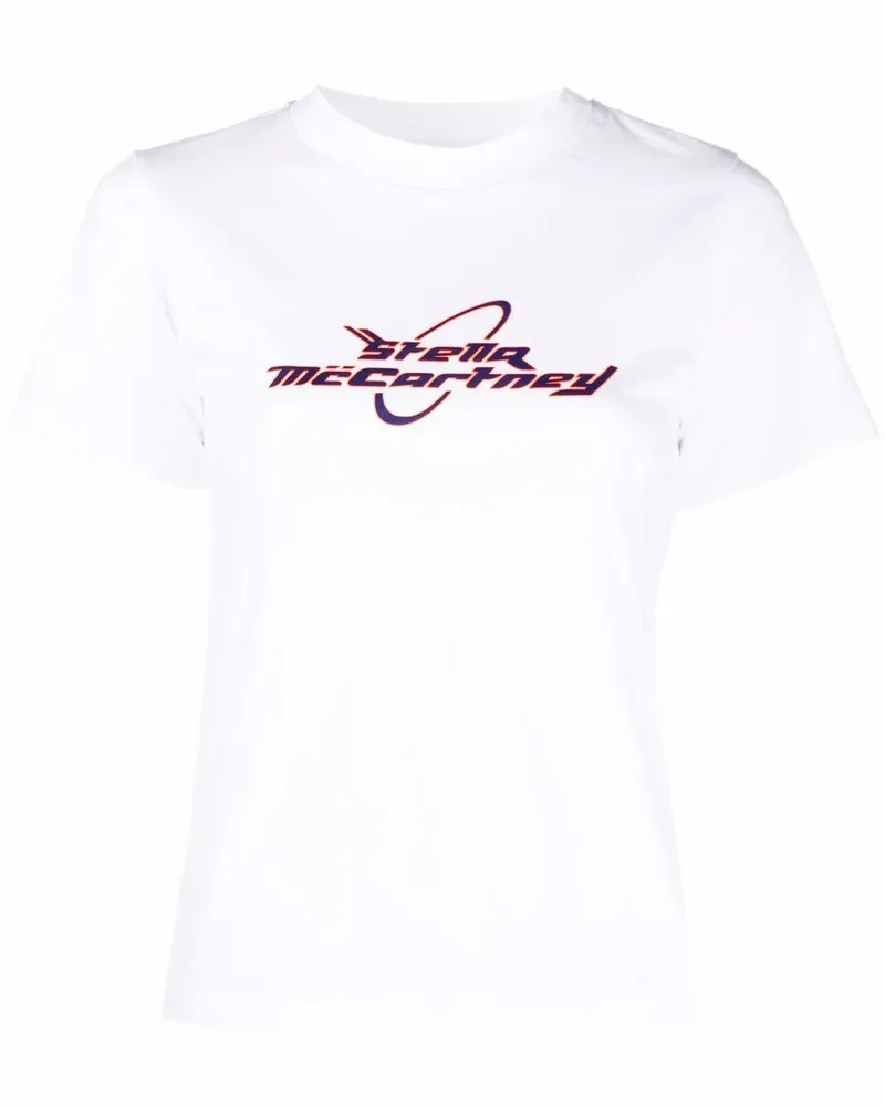 Stella McCartney T-Shirt mit Logo-Print - Weiß Weiß