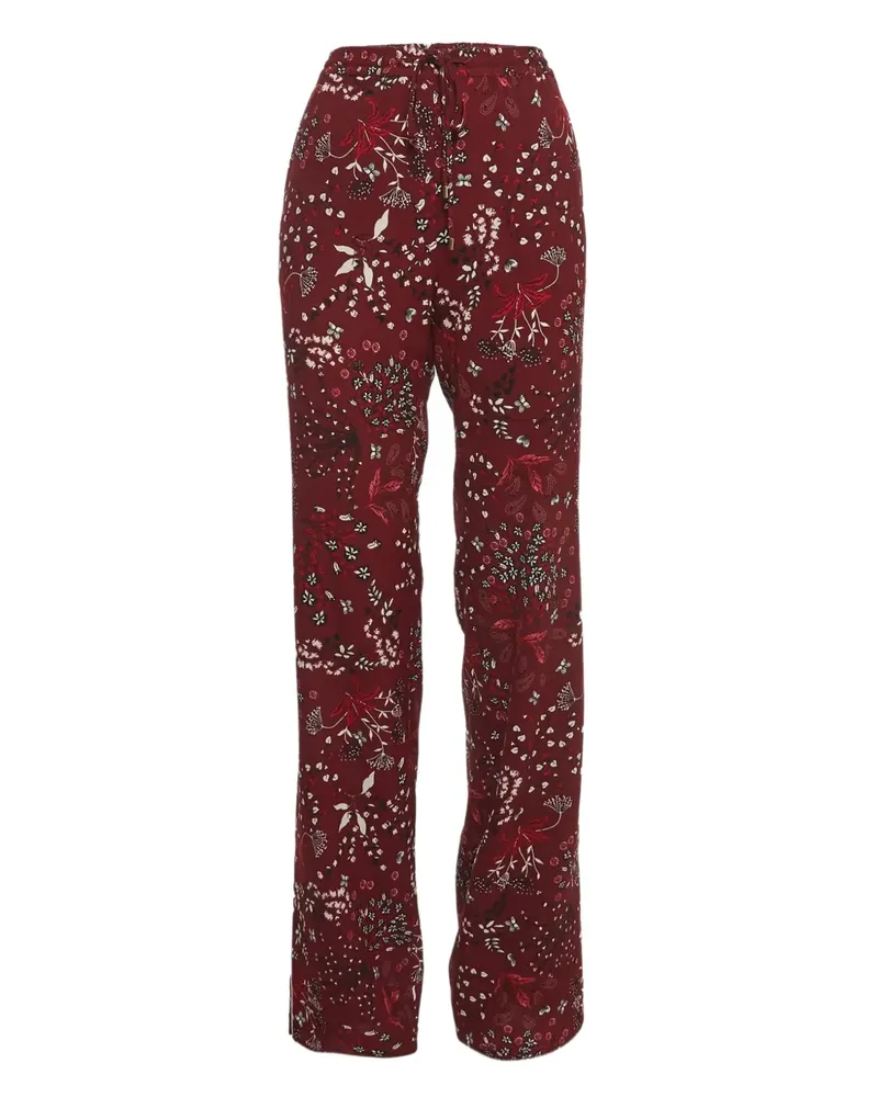 Max Mara Pre-owned Hose mit Blumen-Print - Rot Rot