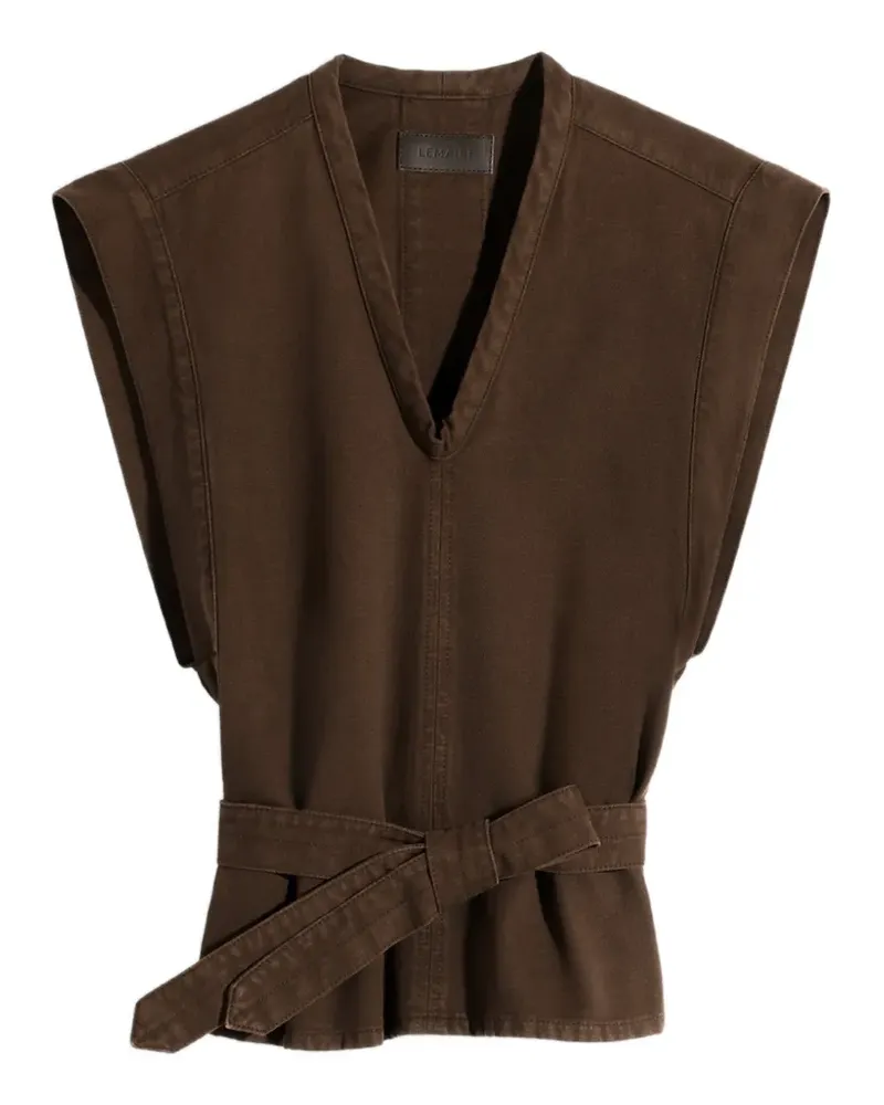 Christophe Lemaire Trägershirt mit V-Ausschnitt - Braun Braun