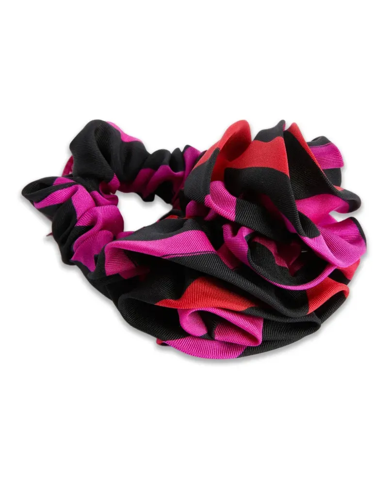 Emilio Pucci Seidenhaargummi mit Rosendetail - Rosa Rosa