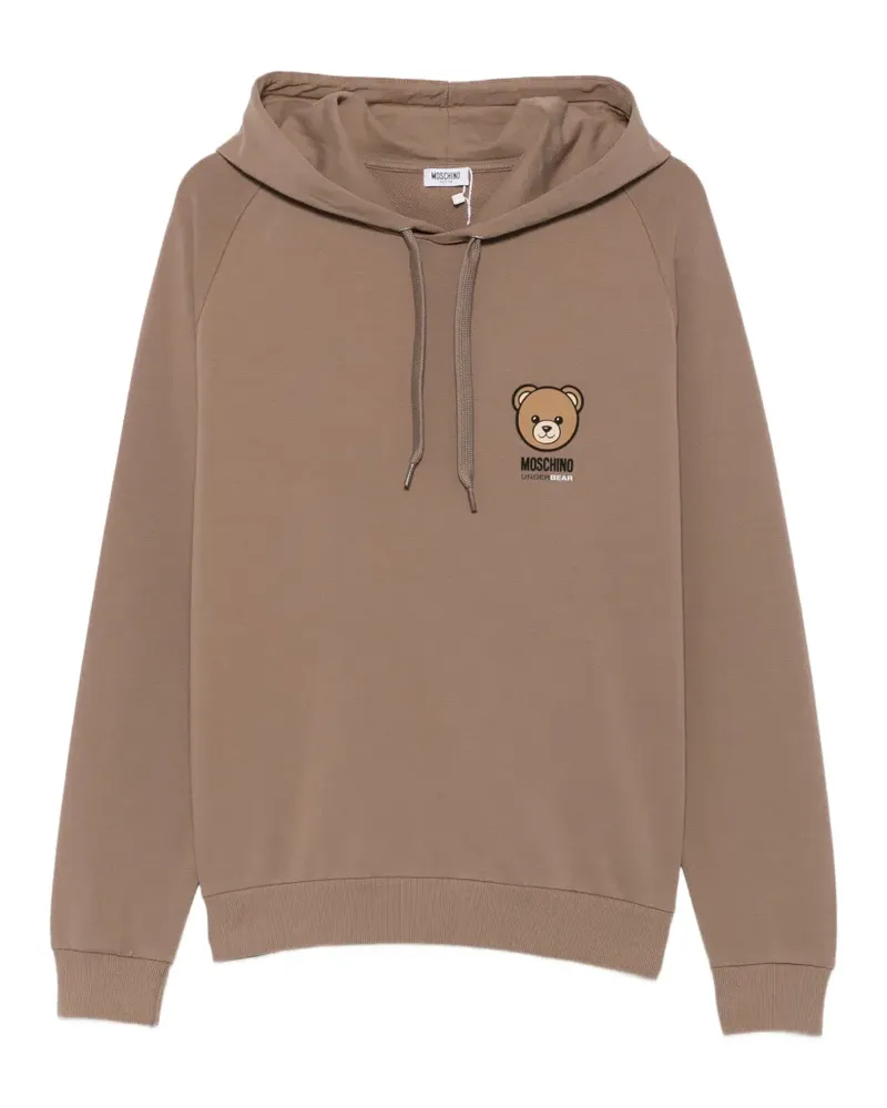 Moschino Teddy Bear-patch hoodie - Nude Nude