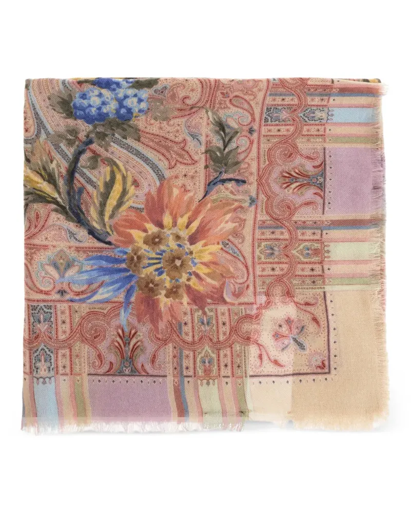 Etro Schal mit floralem Paisleymuster - Nude Nude