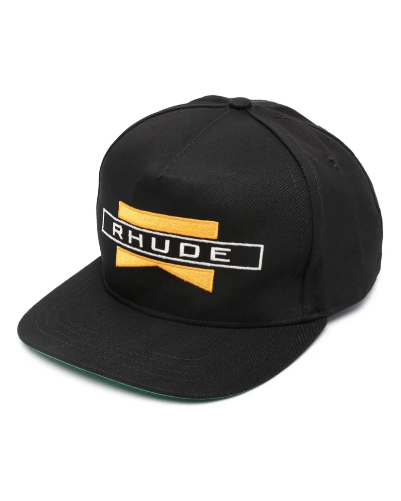 RHUDE Baseballkappe mit Logo-Stickerei - Schwarz Schwarz