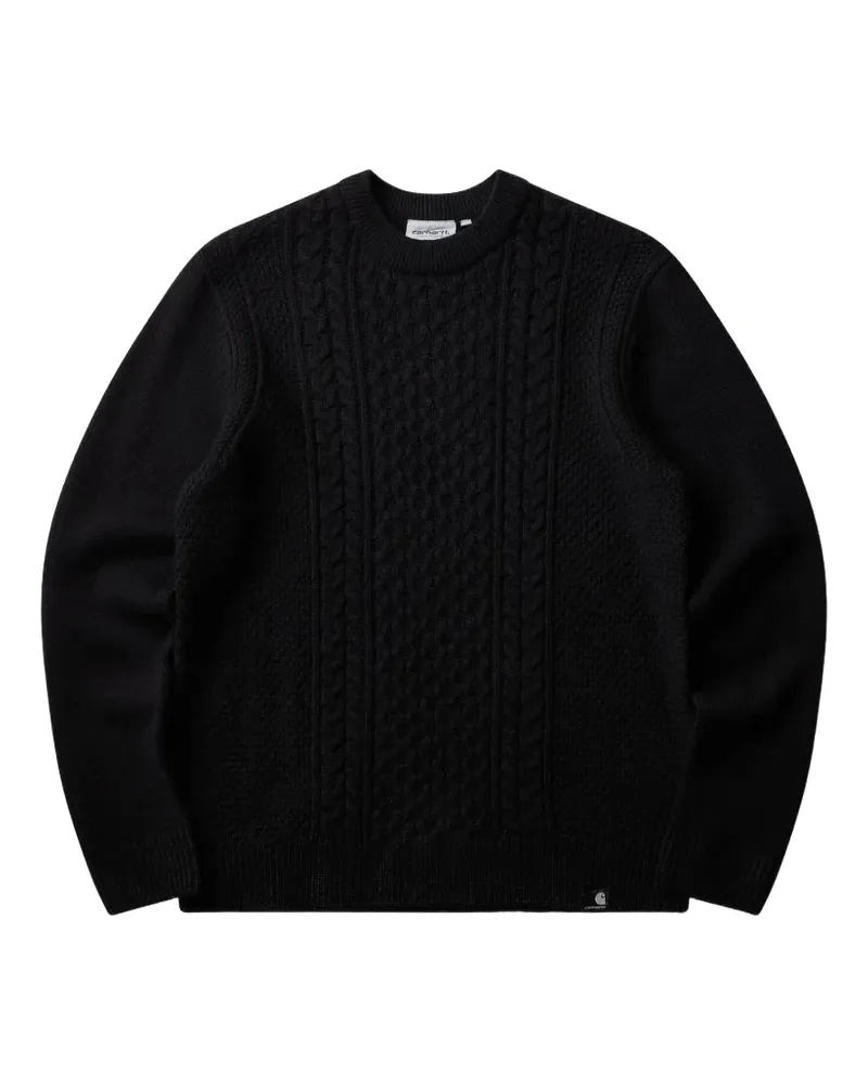 Carhartt WIP Pullover mit Zopfmuster - Schwarz Schwarz