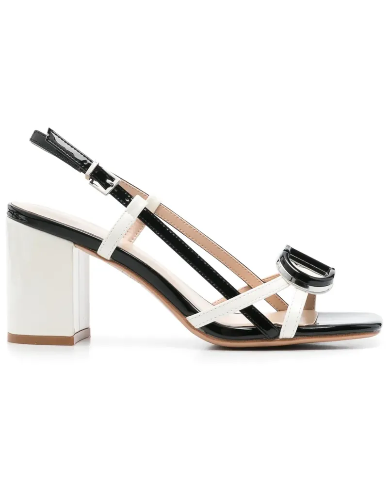 Twin-Set Sandalen mit Logo-Schild 75mm - Schwarz Schwarz