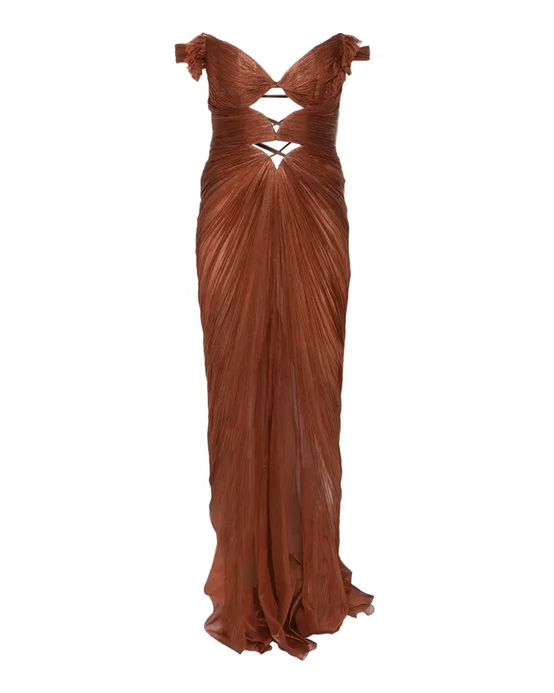 Maria Lucia Hohan Catarina Maxikleid mit plissiertem Effekt - Braun Braun