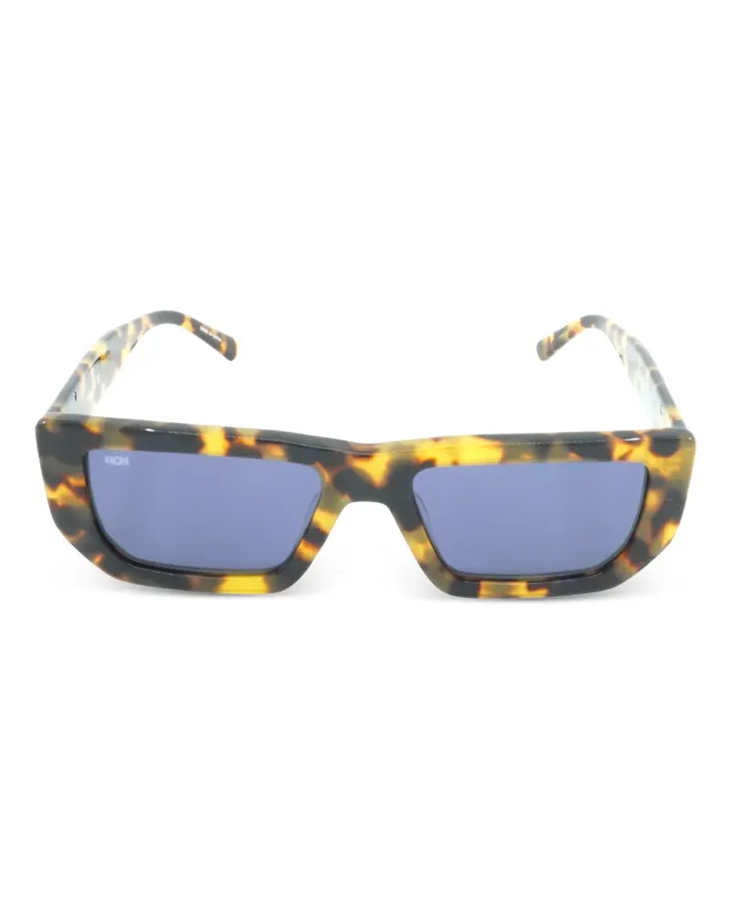 MCM Sonnenbrille mit eckigem Gestell - Braun Braun