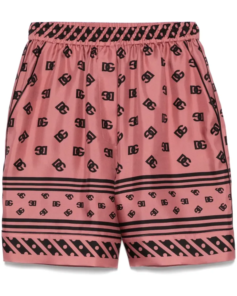 Dolce & Gabbana Pyjama-Shorts aus Seide - Rosa Rosa