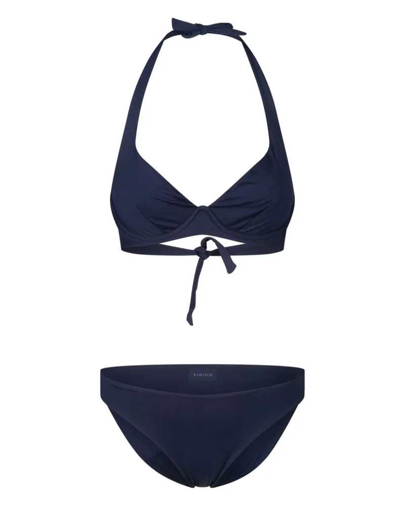 FISICO-Cristina Ferrari Klassischer Neckholder-Bikini - Blau Blau