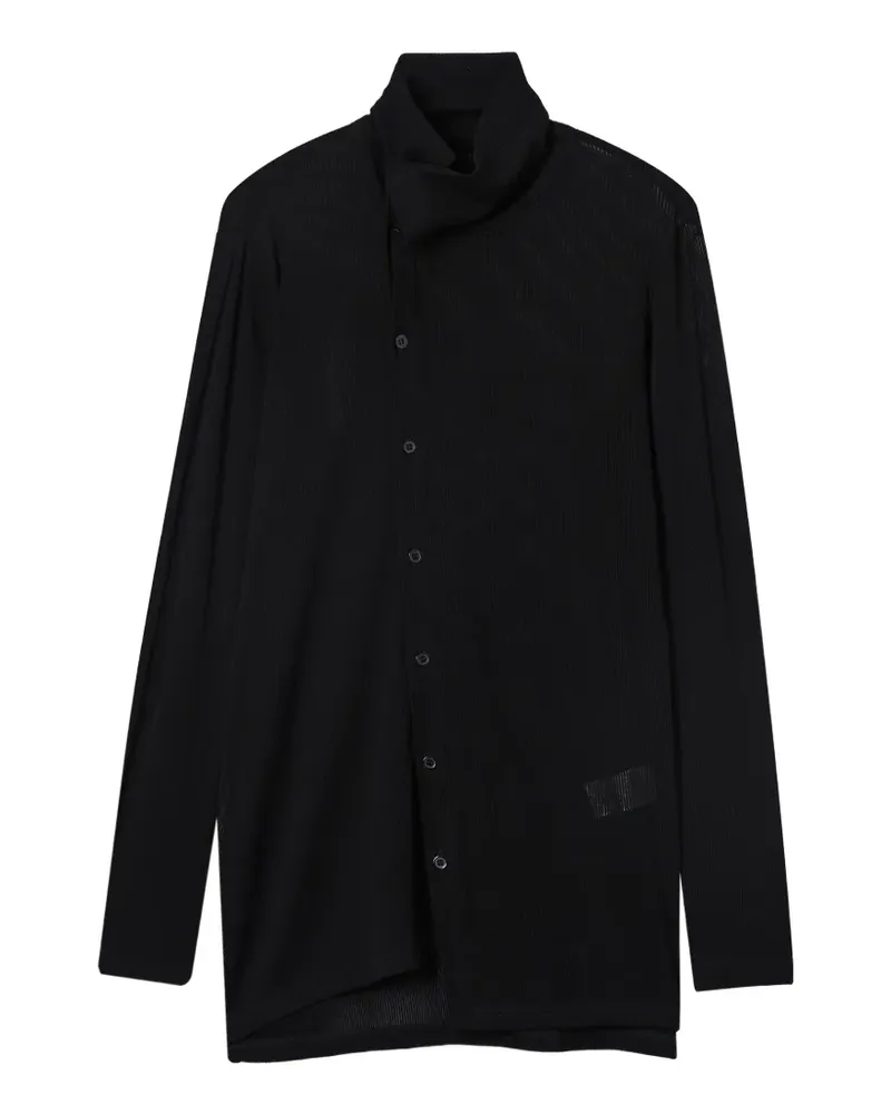 Yohji Yamamoto button roll-neck cardigan - Schwarz Schwarz
