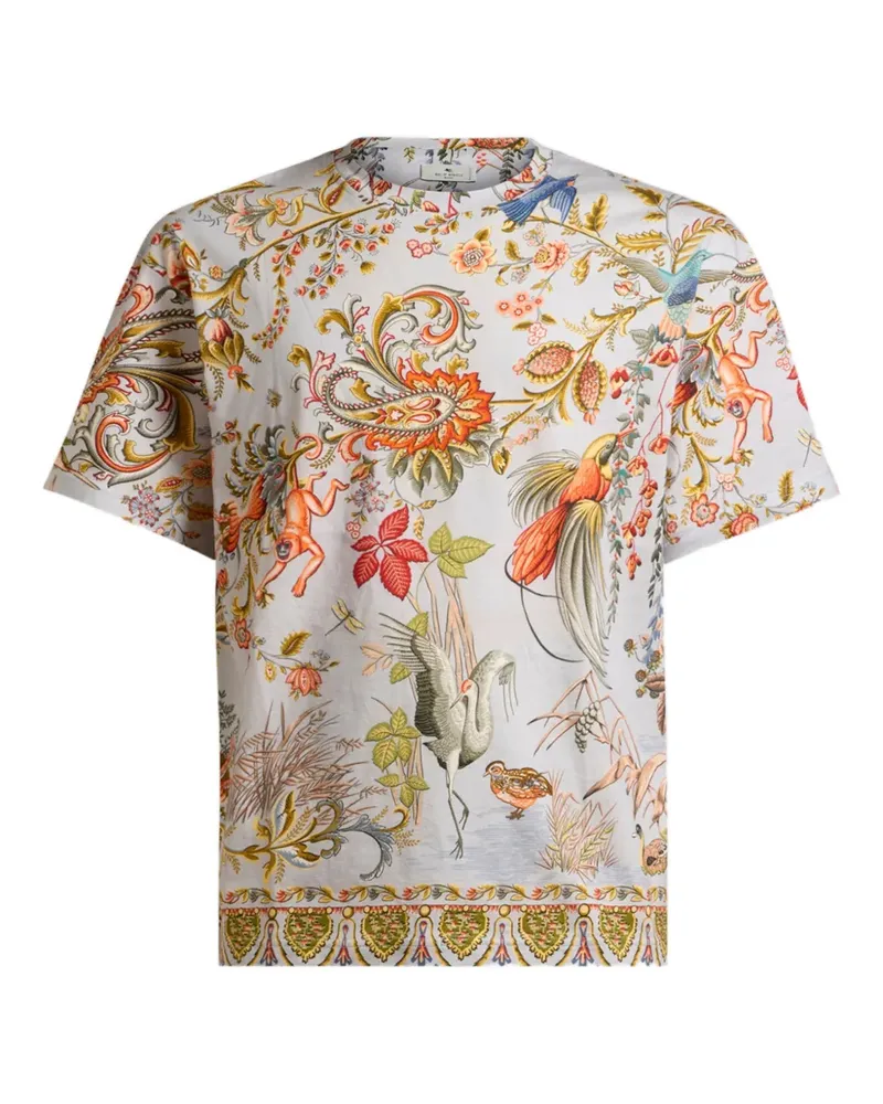 Etro T-Shirt mit Fauna-Print - Nude Nude