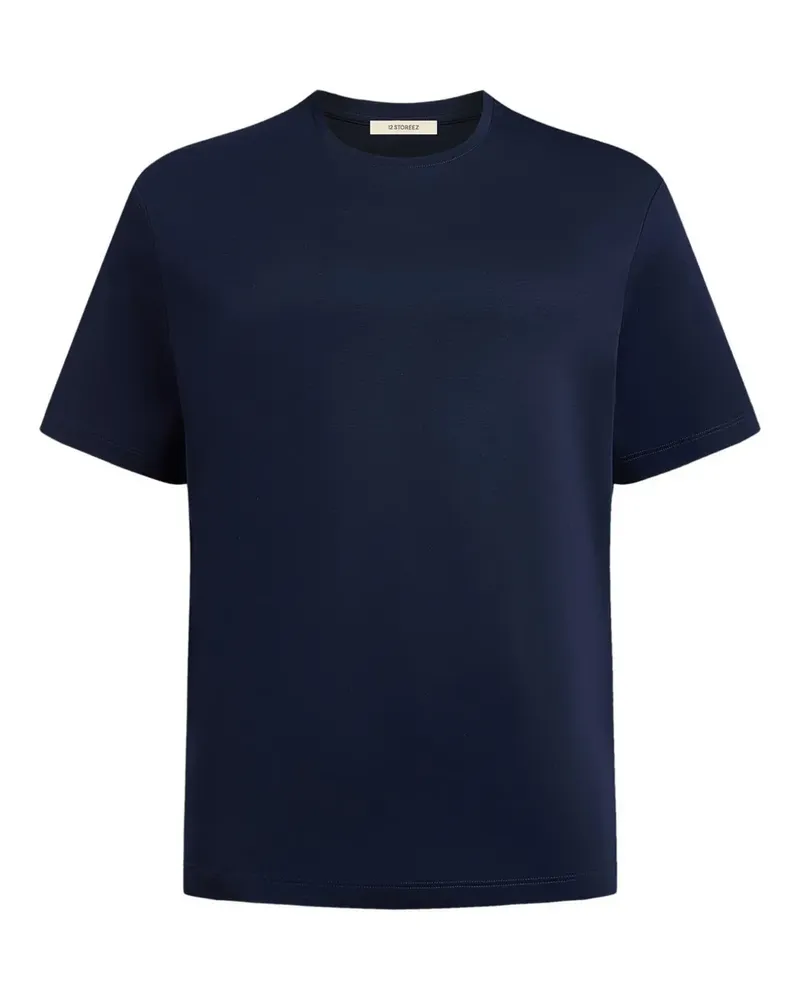 12 STOREEZ Klassisches T-Shirt - Blau Blau