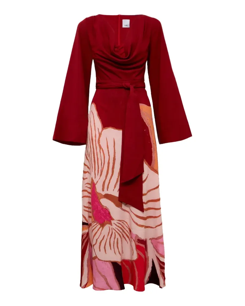 Acler Lindon cowl-neck midi dress - Rot Rot