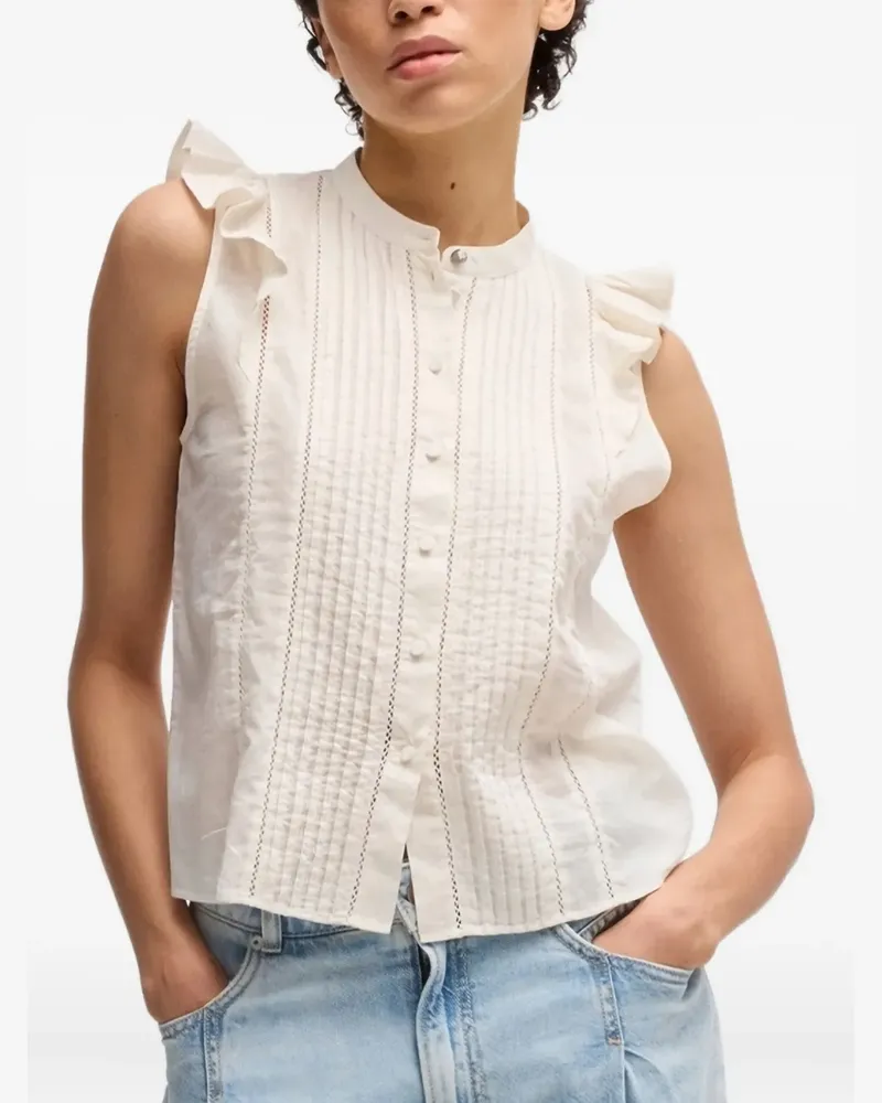 HUGO BOSS Top mit Rüschen - Nude Nude