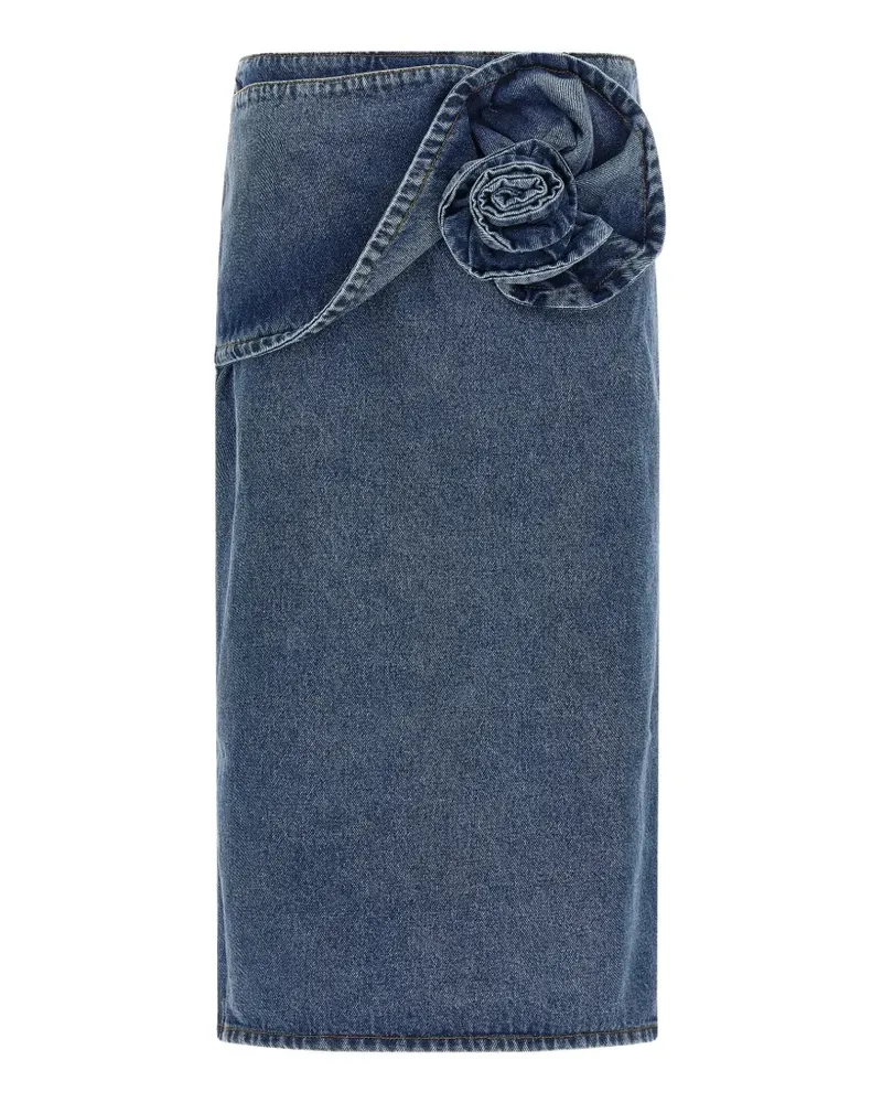 Magda Butrym floral denim skirt - Blau Blau