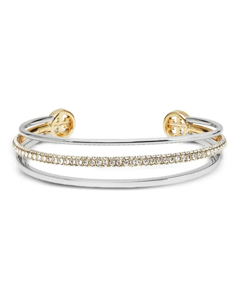 Tory Burch Icon Mixed Pavé-Armspange - Silber Silber