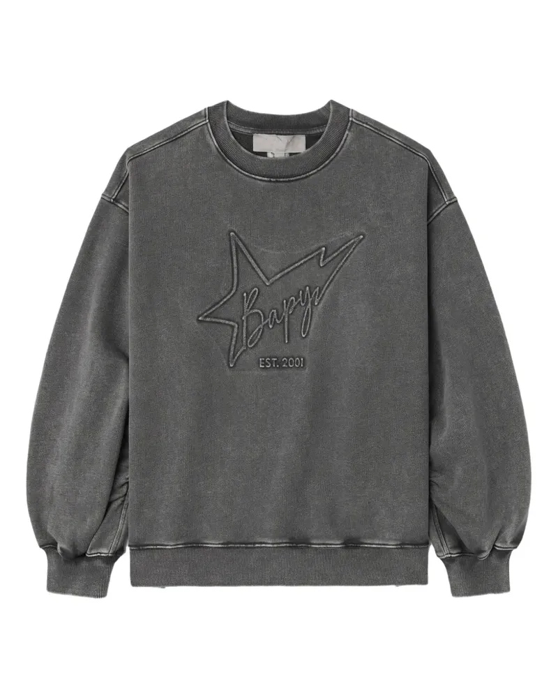 BAPE logo embroidered sweatshirt - Grau Grau