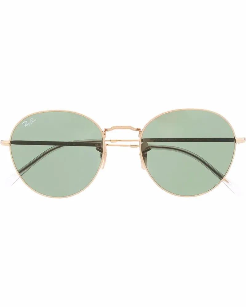 Ray Ban Sonnenbrille mit rundem Gestell - Gold Gold