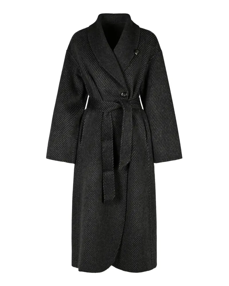 Emporio Armani Mantel mit diagonalen Streifen - Grau Grau