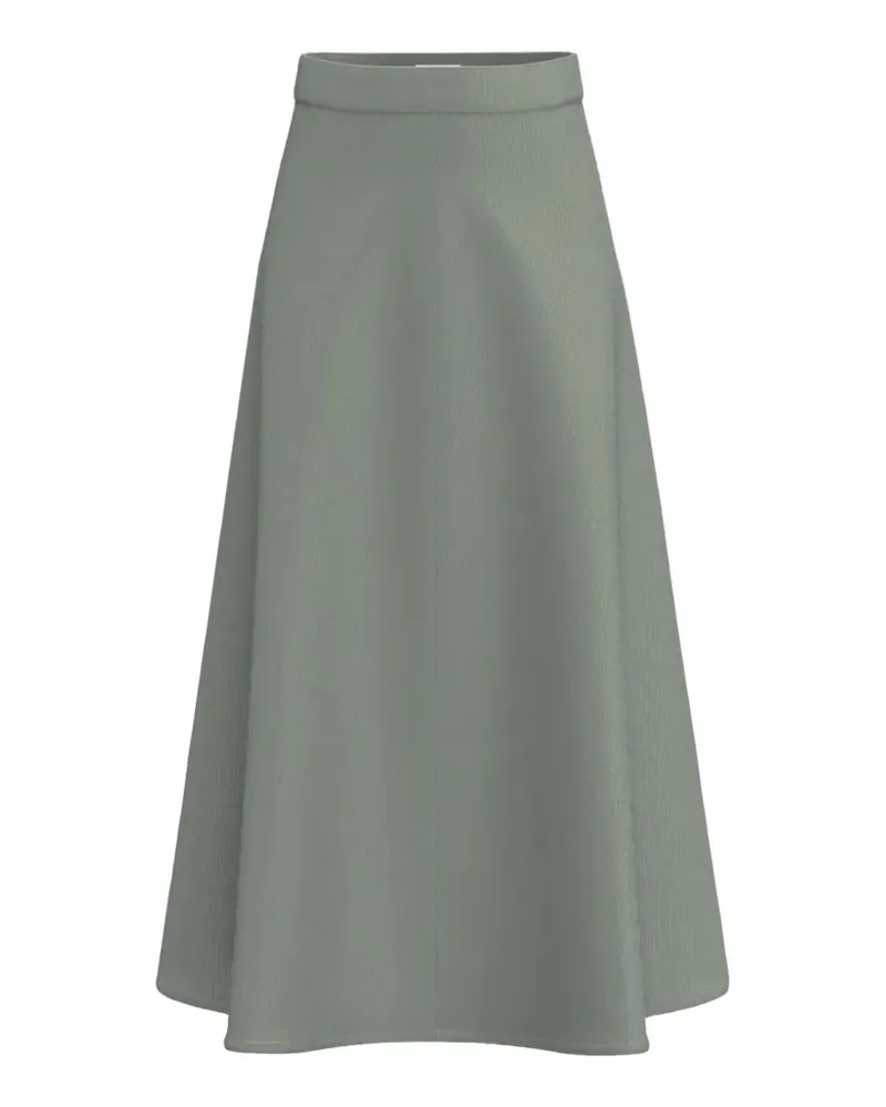 MARELLA Emme ribbed-knit A-line midi skirt - Grün Grün