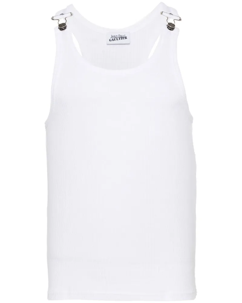 Jean Paul Gaultier Tanktop aus geripptem Strick - Weiß Weiß