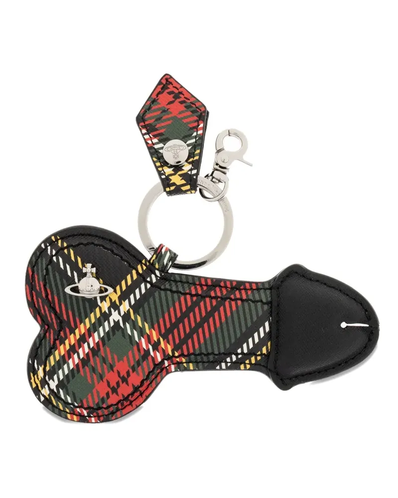 Vivienne Westwood Schlüsselanhänger mit Schottenkaro - Schwarz Schwarz