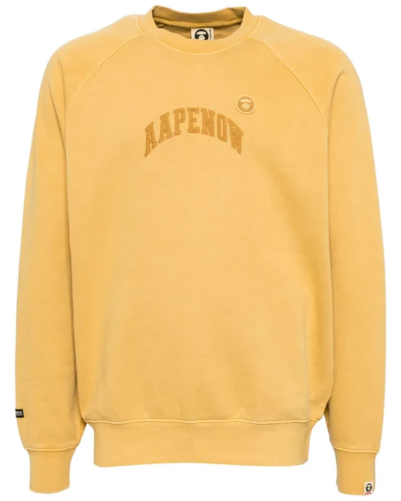 BAPE Pullover mit Logo-Patch - Gelb Gelb
