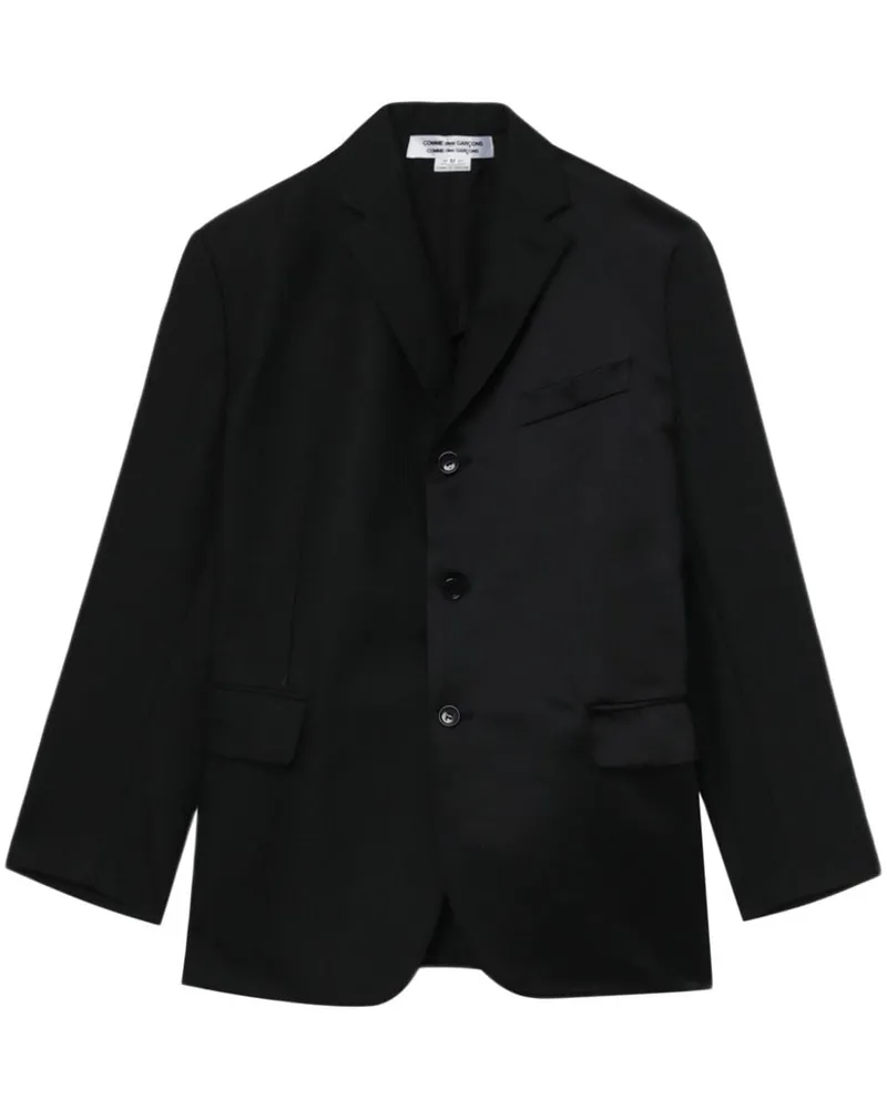 Comme des Garçons Einreihiges Sakko mit fallendem Revers - Schwarz Schwarz